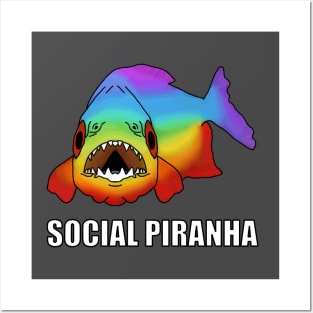 Social Piranha - Rainbow Posters and Art